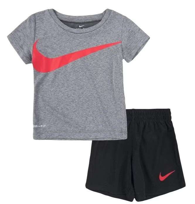 NIKE Dri-FIT T Shirt and Shorts Set Baby Boys 12/18/24m Game Royal/Black With Code