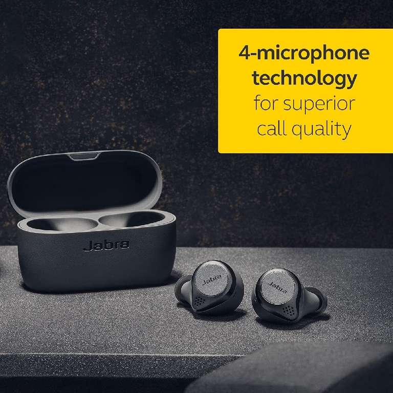 Jabra Elite Active 75t Wireless Earbuds ANC, up to 24 hours of battery time - Titanium Black (Used - Like New) £55.84 @ Amazon Warehouse