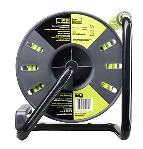 Masterplug Pro-XT Four Socket Open Cable Reel Extension Lead with Winding Handle, Thermal Cut Out and Power Switch, 25 Metres £25 @ Amazon