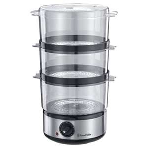 Russell Hobbs 7L Food Collection Compact Food Steamer 14453 - Brushed Stainless Steel [Energy Class A] £20 @ Amazon