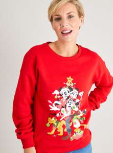 Family Women's Mickey & Friends Christmas Tree Sweatshirt now £12.80 with Free click and collect with Argos