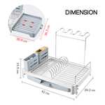 KINGRACK Dish Drainer with Extendable Draining Board sold by Kingrack