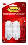 Command Medium Designer Hook, Pack of 2 Hooks and 4 Adhesive Strips, White - Damage Free Hanging - Holds up to 1.3kg - 50% off