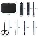 Black or Pink 7 pcs Professional Manicure Set, Nail Scissors & Eyebrow Grooming Kit, Luxurious Leather Case Sold by Petit Wudong