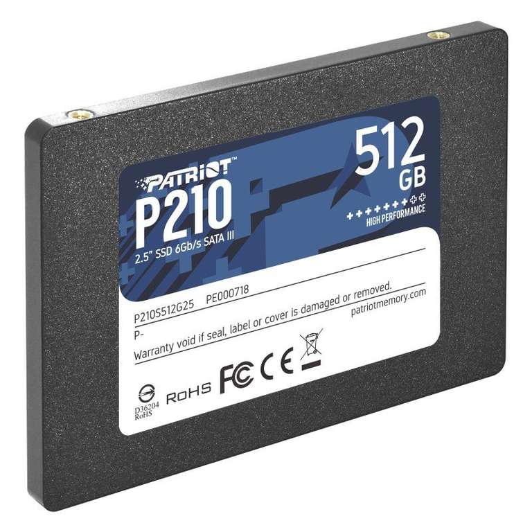 Patriot P210 512GB 2.5" SATA III SSD - £25.79 (+£3.49 Delivery) @ Ebuyer