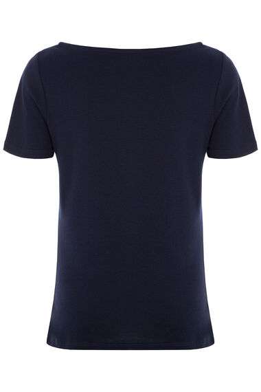 Boat Neck 100% Cotton T-Shirt (Sizes 12 - 26) - £3 + Free Delivery With Code @ Bonmarche