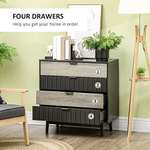 HOMCOM Chest of Drawers, 4-Drawer Storage - with Applied Voucher - Sold by MHSTAR
