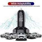 Car Charger 4 Port QC 3.0, GVTECH Fast Charging USB-A Adaptor with LED Light - £3.99 Dispatched By Amazon, Sold By DGVUK