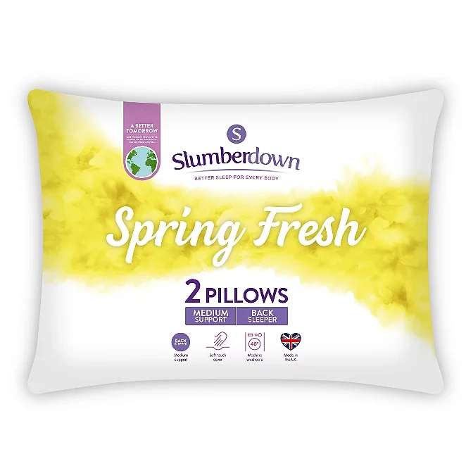 Slumberdown Spring Fresh 2 Pillow Pack - £8 @ George (Asda)