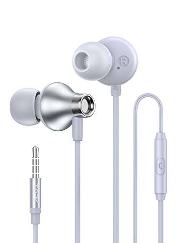 TOPK Earphones Wired, In-Ear Headphones Earphones with Microphone, Bass 3.5mm Gaming Earbuds - £2.40 With Voucher @ TOPK Direct / Amazon