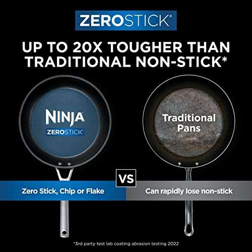 Ninja Foodi ZEROSTICK 3-Piece Saucepan Set, Hard Anodised Aluminium, [C33000UK] Non-Stick, Induction Compatible £119.99 @ Amazon