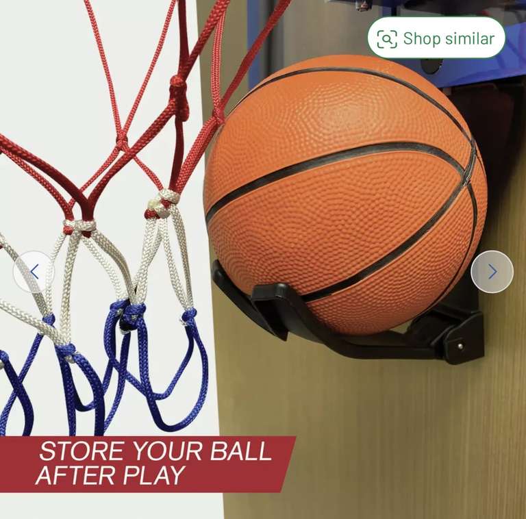 Hy-Pro Over the door Mini Basketball Hoop Set, Toys & Character