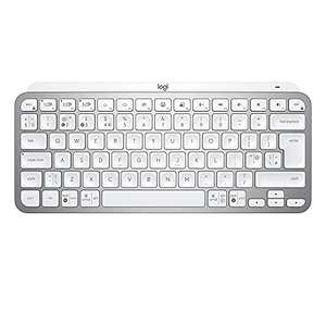 Logitech MX Keys Mini Wireless Keyboard (Backlight, Bluetooth, USB-C, Multi-OS) Light Grey (Prime Exclusive)