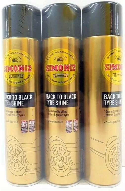 Simzonez Simoniz Back to Black Tyre Shine 3 x 600ml - Only £7.18 at Costco ...