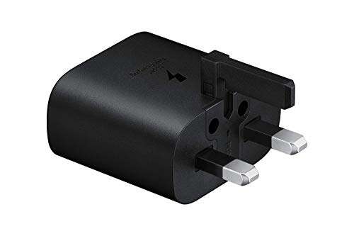 Samsung Original 25W USB-C Wall Plug Charger (w/o cable), Black £11.90 @ Amazon
