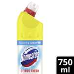 Domestos Citrus Fresh Thick Bleach eliminates 99.9% of bacteria and viruses disinfectant to protect against germs 750 ml £1.13 s&s