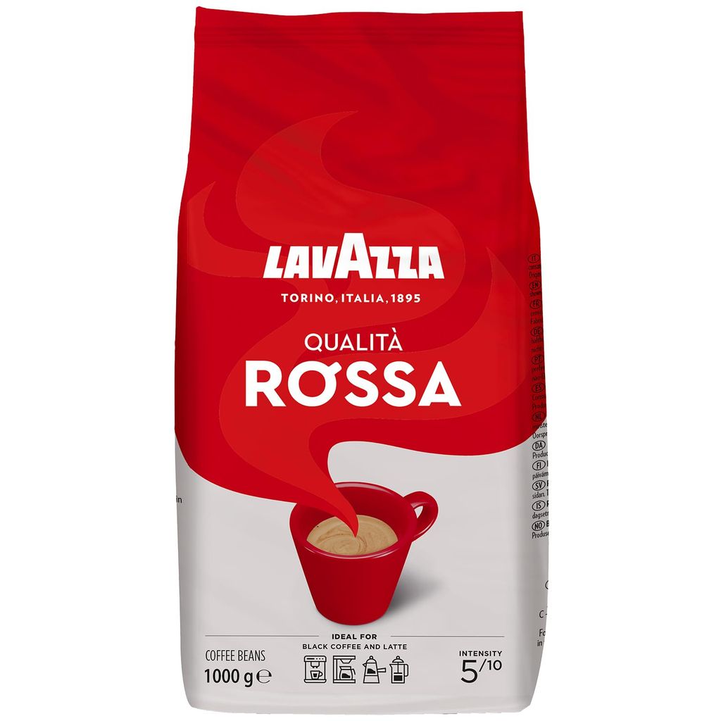 Lavazza, Qualità Rossa, Coffee Beans, Arabica and Robusta, Intensity 5/10, Medium Roasting, 1Kg - £12.23 S&S