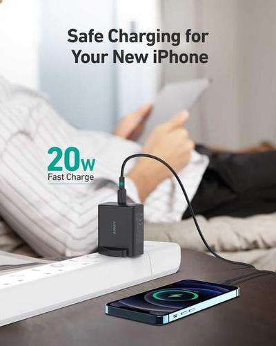 AUKEY 32W PA-F3S 2 Port PD Type-C Wall Charger - Black (6) - £12 @ MyMemory