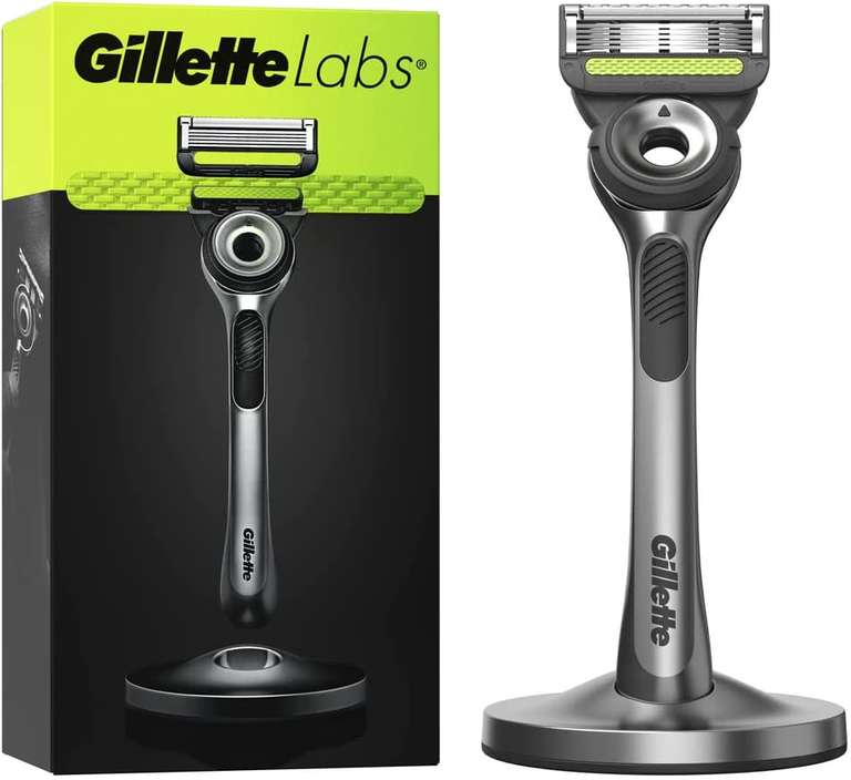 Gillette Labs Men's Razor + 1 Razor Blade Refill, with Exfoliating Bar, Gift for Men, Includes Magnetic Stand £10.69/£9.56 Subscribe & Save