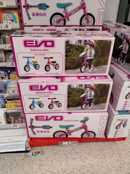 balance bike asda pink