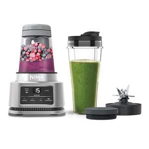 Ninja Foodi Power Nutri Blender 2-in-1, 700ml Cup & 400ml Bowl with Power Paddle, Blend Smoothie Bowls, 1100W, Silver, CB100UK