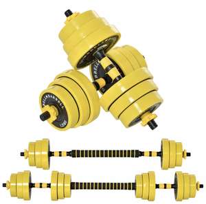 HOMCOM 20KG Barbell & Dumbbell Set Fitness Exercise Home Gym Plate Bar Clamp Rod - £31.44 delivered with code @ Ebay/ Outsunny