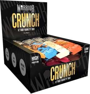 Warrior Crunch Protein Bars x12 - all flavours with code (free shipping over £49)