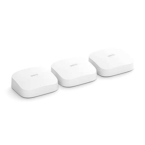 Amazon eero Pro 6 mesh Wi-Fi 6 router system w/ built-in Zigbee, 3-pack - £284.99 Delivered @ Amazon