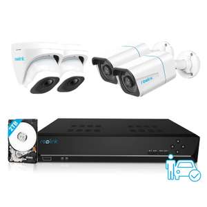 Reolink 4K CCTV Security Camera System - 4x PoE IP Cameras & 2TB NVR - £404.99 ReolinkEU / Amazon