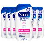 Sanex BiomeProtect Hypoallergenic Shower Gel 450ml , Gentle For Sensitive Skin, 6x450ml (pack of 6), £12/£11.25 with S&S + voucher