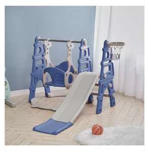 Children Toddler Swing and Slide Set with Basketball Hoop - Free Delivery w/Code - Sold & Delivered By Living & Home