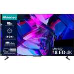 Hisense 75U7KQTUK U7 Series 75" Mini LED 4K Ultra HD Mini-LED Smart TV, Grey - 5 Year Warranty - Discount At Checkout