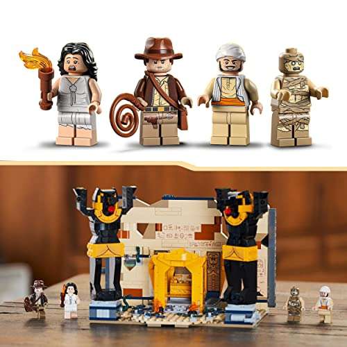 LEGO Indiana Jones 77013 Escape from the Lost Tomb Building Toy with Temple and Mummy Minifigure