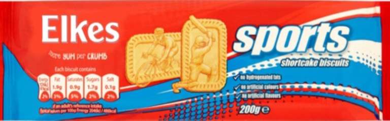 Elkes Sports Biscuits 200g 3 for £2