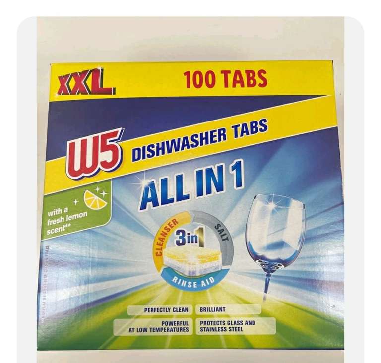 Lidl W5 All In One Dishwasher Tablets 100pk - £7.49 @ Lidl Haverfordwest