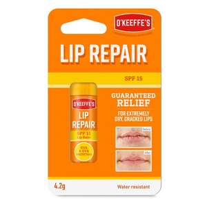 O'Keeffe's Lip Repair for Extremely Dry Cracked Lips (+SPF & Water Resistant) - Free C&C (Stock at Selected Locations)