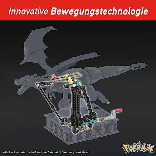 MEGA Pokémon HMW05 Adult Action Figure Building Toy 1664 Pieces 11 Inch Collectible Articulated Glurak
