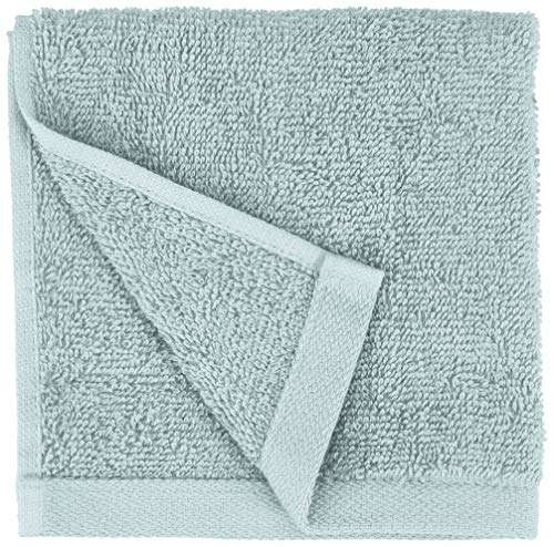 Amazon Basics Cotton Washcloths - 12-Pack, Ice Blue - £7.64 @ Amazon