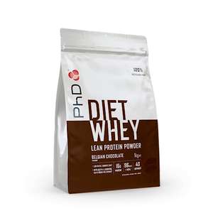 PhD Nutrition Diet Whey High Protein Lean Matrix, Belgian Chocolate Diet Whey Protein Powder 1Kg - £17.60 (Less with S&S) @ Amazon