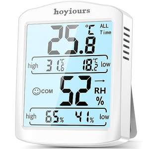 Hoyiours Room Thermometer Hygrometer, Digital with voucher - hoyiours-UK FBA