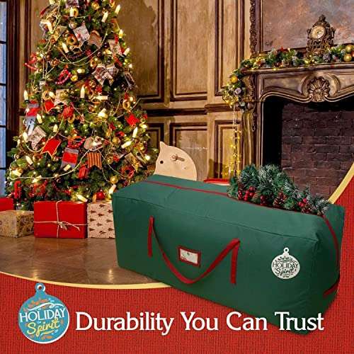 HOLIDAY SPIRIT Christmas Tree Storage Bag For Trees - £3.37 with Applied Code - Sold by I-Innovate / Fulfilled by Amazon