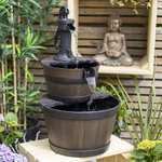 Stylish Fountain Whiskey Barrels Garden Water Feature - free C&C only - Limited locations