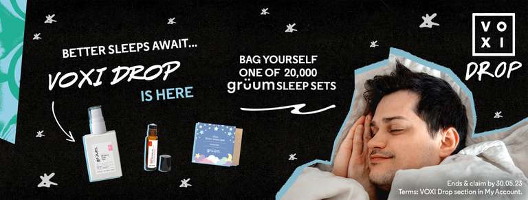 Free grüum Sleep Set with VOXI Drop For Voxi Customers