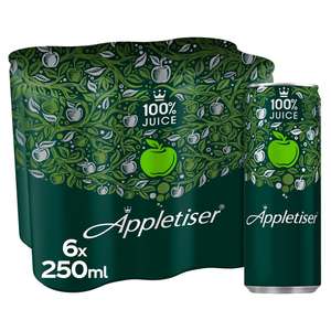 Appletiser 100% Apple Juice Lightly Sparkling 6 x 250 ml £3 Clubcard Price @ Tesco
