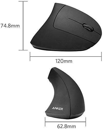 Anker AK-UBA 2.4G Wireless Vertical Ergonomic Optical Mouse, 800 / 1200 /1600 DPI, 5 Buttons - Sold By Anker Direct FBA