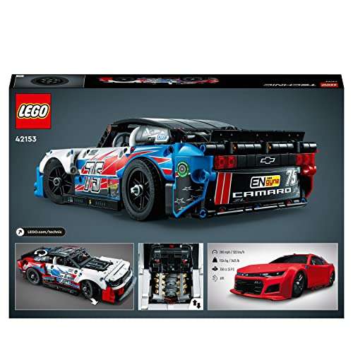 LEGO Technic NASCAR Next Gen Chevrolet Camaro ZL1 Model Car Racing Motorsport Construction Set 42153.