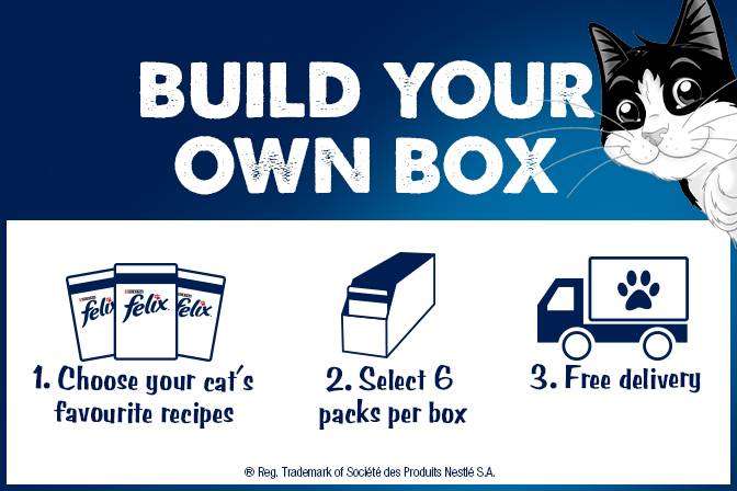 FELIX Pick 'n' Mix | Build Your Own Box - 156 sachets (6 boxes) £33.74 with code @ Purina