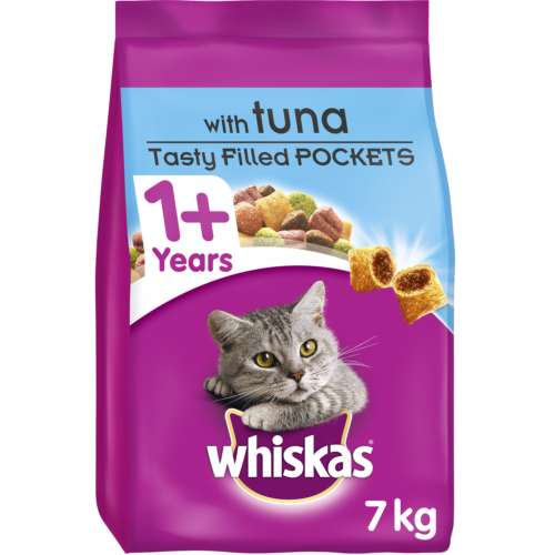 7kg Whiskas 1+ Adult Complete Dry Cat Food with Tuna Bulk Pack Cat Biscuits - £14.39 with code @ eBay / marspetcare_store