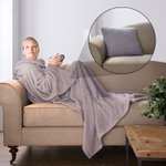 Silentnight Light Grey 2-in-1 Snugsie Blanket & Cushion - Reduced + Extra 5% Off With Code + Free Shipping
