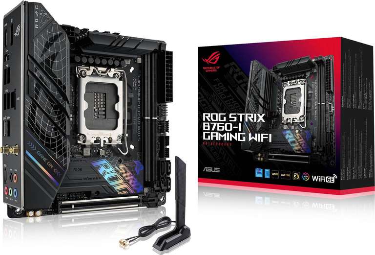 ASUS ROG Strix B760-I Gaming Motherboard (MINI-ITX) Intel Socket LGA1700 CPU - £176.66 @ CCL